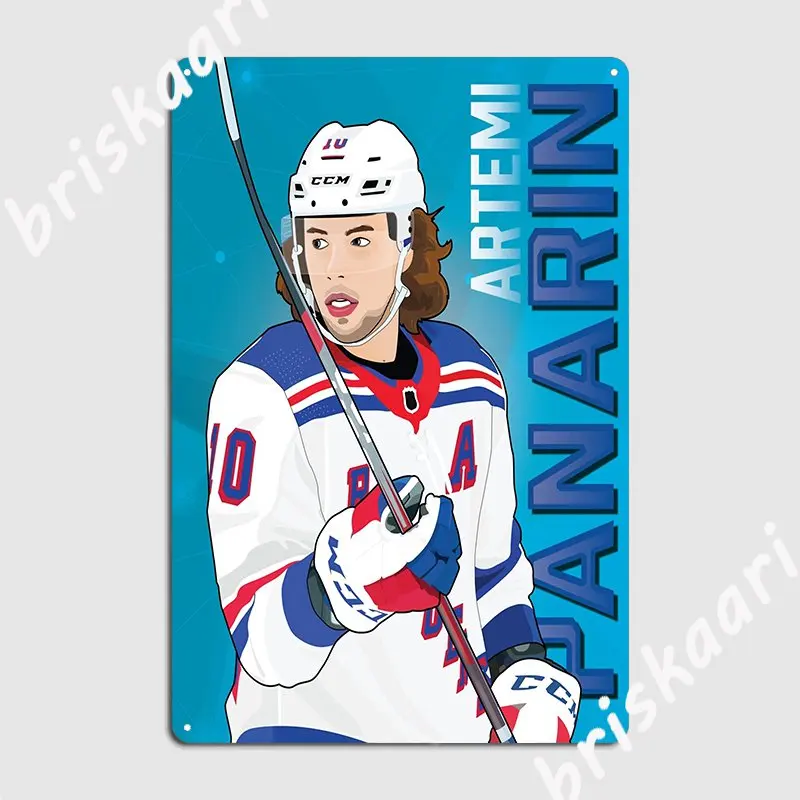 New York Hockey Artemi Panarin Poster Metal Plaque Printing Kitchen Club Wall Decor Tin Sign Poster