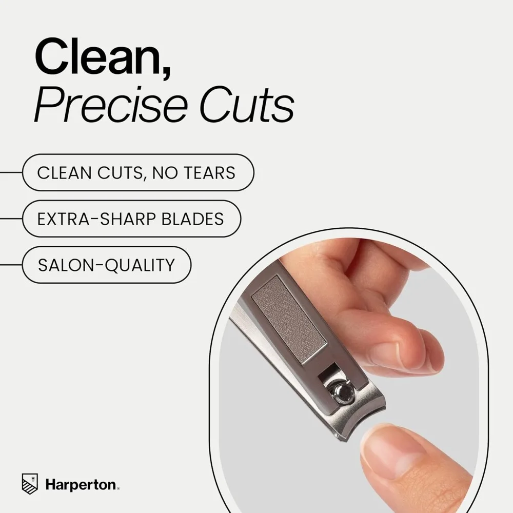 Precision Nail Clipper Set for Thick & Thin Nails, Ergonomic, Travel-Friendly with File