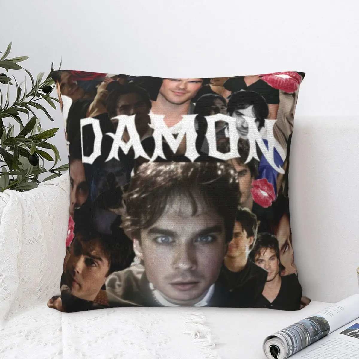 Damon Salvatore Pillowcases Stuff Printing Polyester Cushion Decoration Throw Pillow Case Cover Seat Wholesale 18