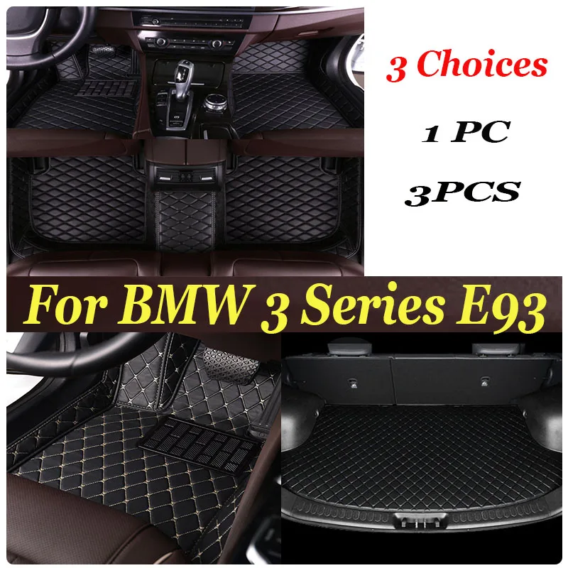 

Car Floor Mats For BMW 3 Series E93 2006~2011 Luxury Leather Mat Durable Pad Rugs Carpets Interior Parts Car Accessories 2007