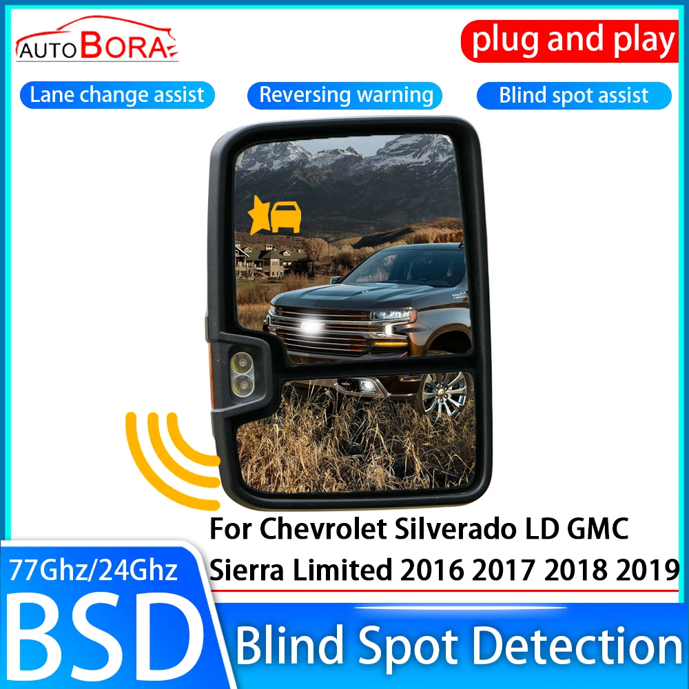 Car Blind Spot Detection System BSD Sensor Drive Rear Mirror Monitoring for Chevrolet Silverado LD GMC Sierra Limited 2016~2019