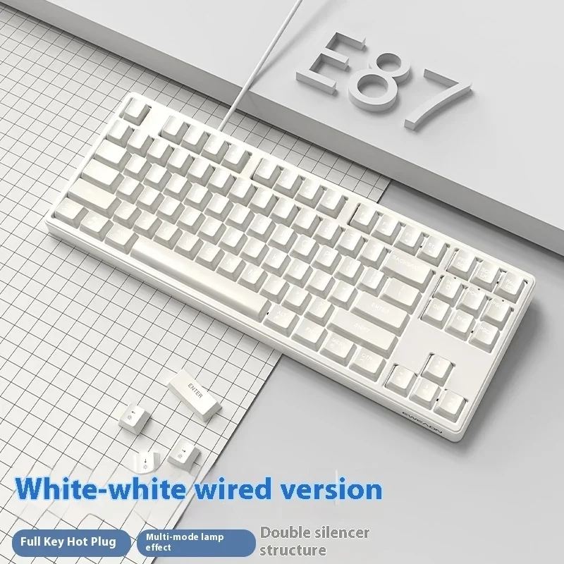 Pioneer E87 Mechanical Keyboard Wired Wireless Bluetooth The Third Mock Examination Rgb Hot Plug E-sports Game Keyboard Double S