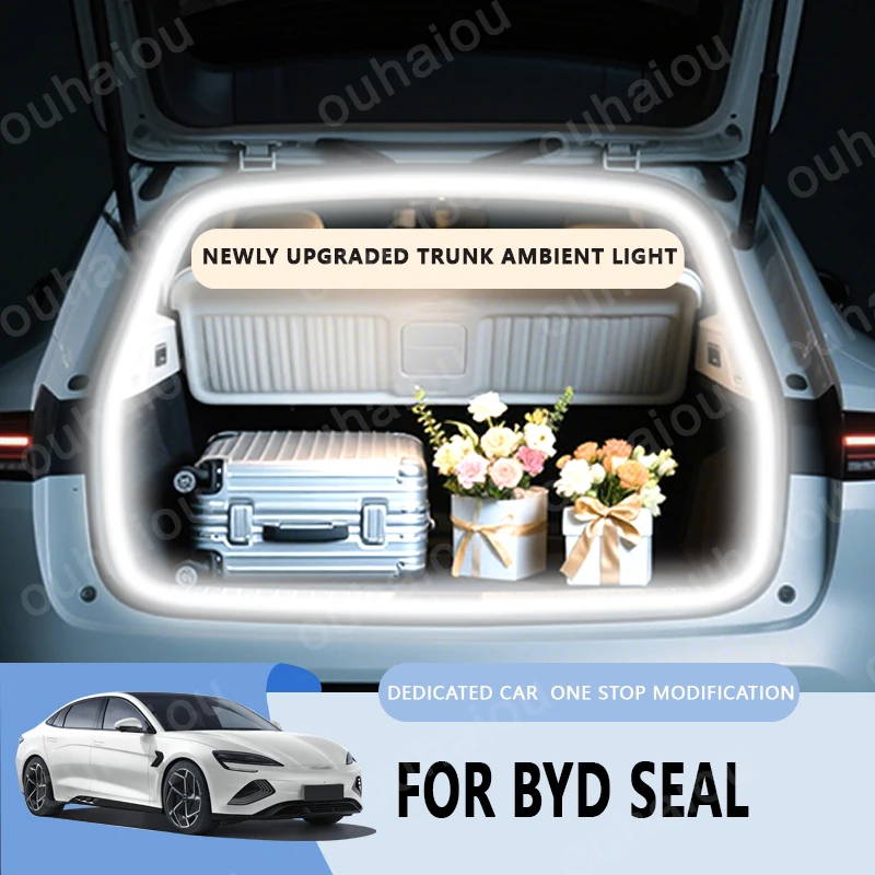 

For BYD SEAL trunk light modification light Atmosphere lights White warm white Rear Trunk LED Light Bar