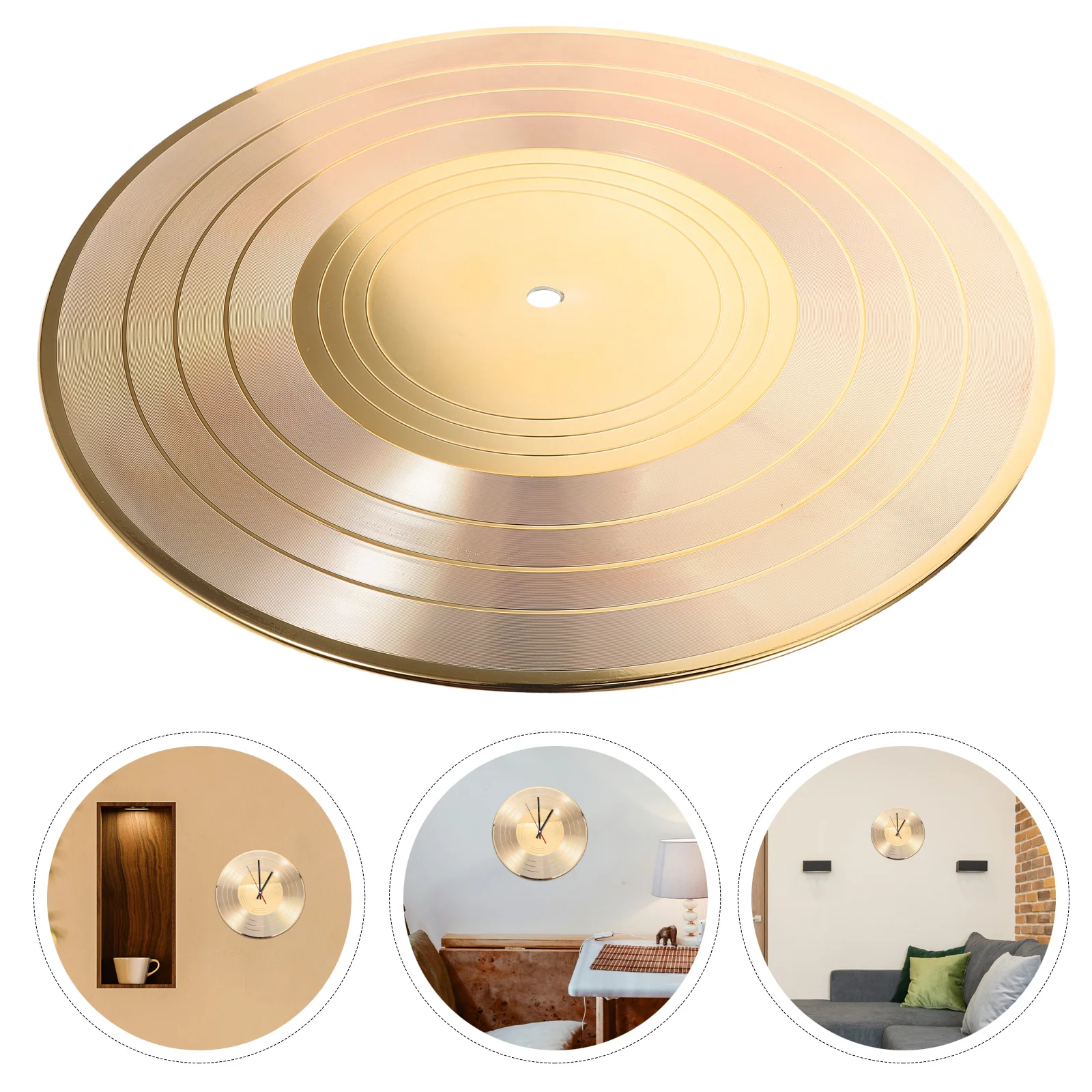 

Retro Record Fake Decorative Music Room Diy Hanging For Living Room Bars Vintage Decor Creative Ornament Bedroom Clock Plastic
