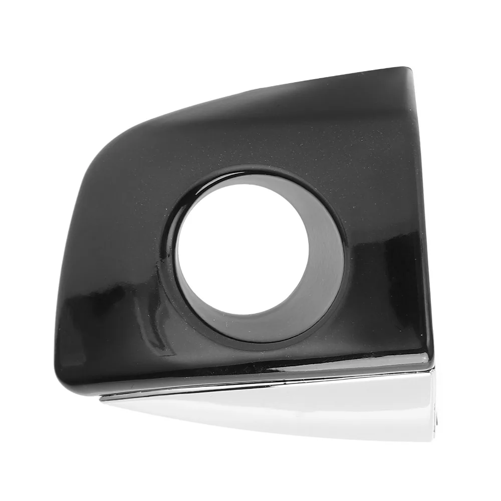 Black+Chrome Door Handle Key Hole Cap Plastic 4H1837879B Door Lock Cylinder Cap for A6 / A7 / A8 / RS6 / RS7