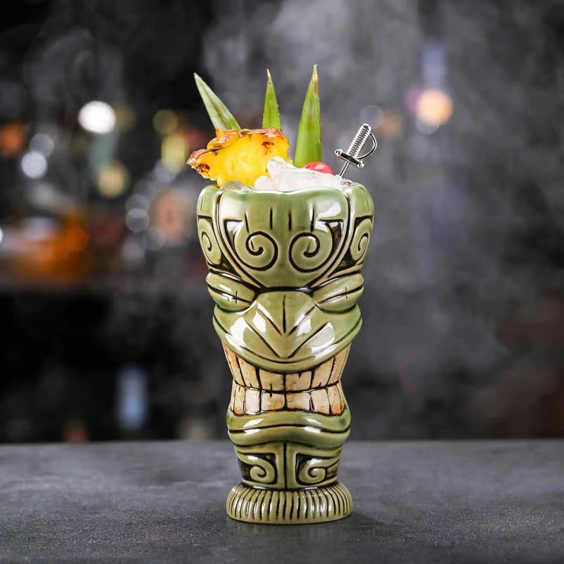 

370ml Hawaii Tiki Mugs Ceramic Mug Mug For Gifts Cups And Mugs Cocktail Cup