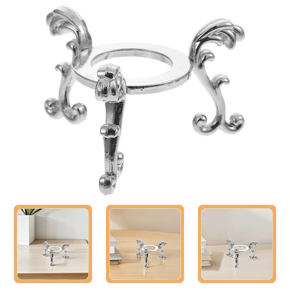 

6Pcs Crystal Ball Stand Metal Holder Elegant Silver Base for Home Office Desk Decor Metal Stand for Ball