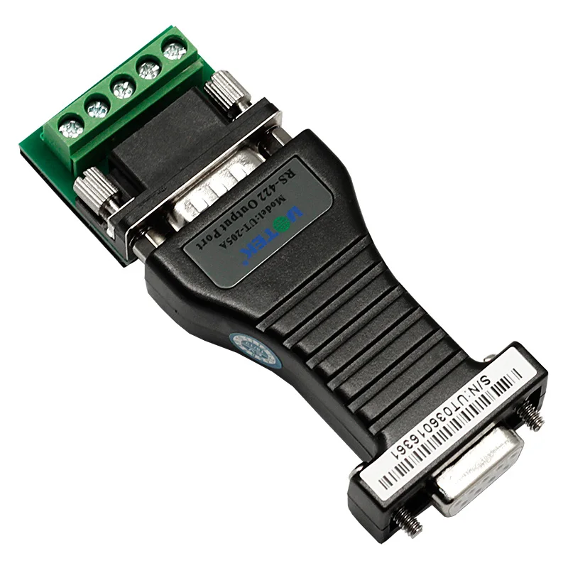 Industrial RS-232 to RS-422 Converter Adapter DB9 Male Female Connector RS232/422 Converter UT-205A