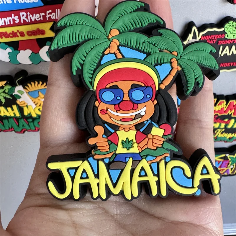 Jamaica travel PVC Fridge Magnets souvenirsoft Magnets for fridge gifts
