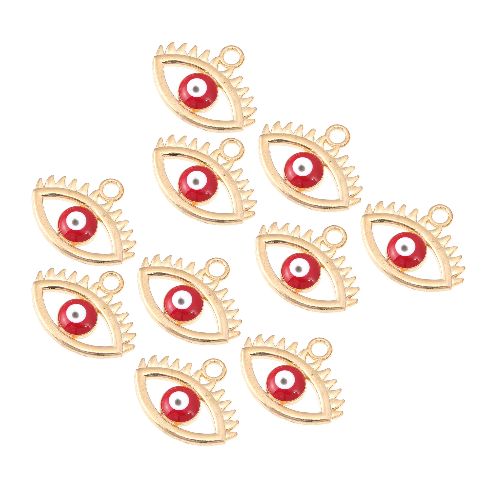

10 Pcs Alloy Pendant Crafts Evil Eye Charms DIY Jewelry Making Accessories Hanging Bead Fashion