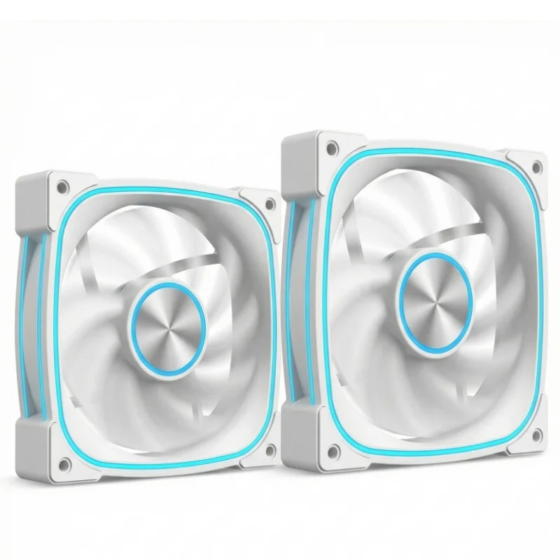 Starlink Ice Blue Glowing CPU Cooler Fan with LED Light Effect Computer Main Host Case Fan for Desktop Computers view 2