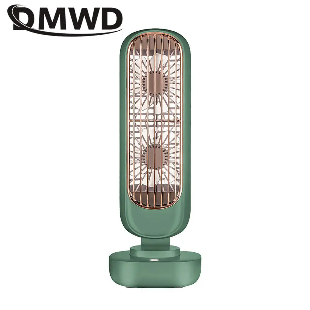 DMWD 2000mAh Desktop Electric Fan Air Circulation Conditioner Office Cooler Rechargeable Cooling Machine 3 Gear Wind Low Noise