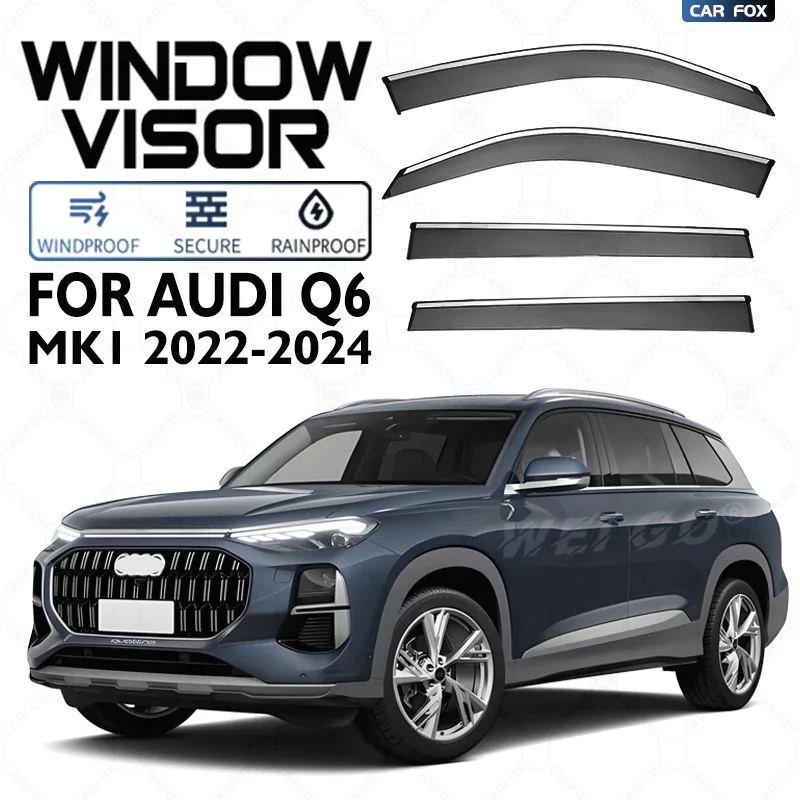 

Для AUDI Q6 2022-2024: Дефлекторы окон, навесы-козырьки, защита от дождя и солнца для боковых окон, автоаксессуары