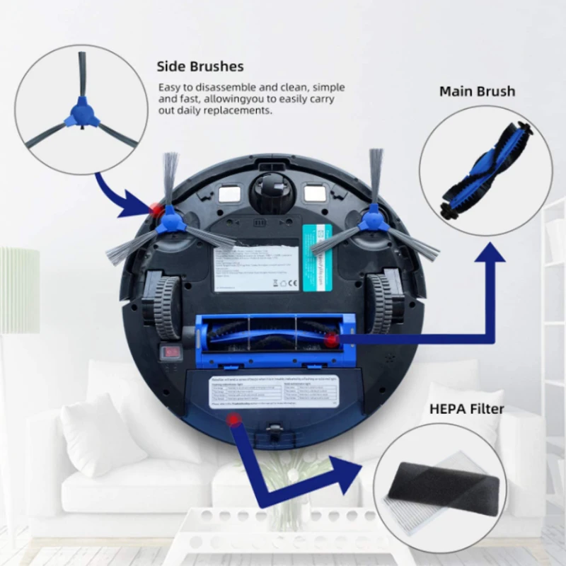 家庭用ロボット掃除機用の交換用フィルター,ロボット掃除機用アクセサリー,hpaフィルター,11s,12 25c,30c付き