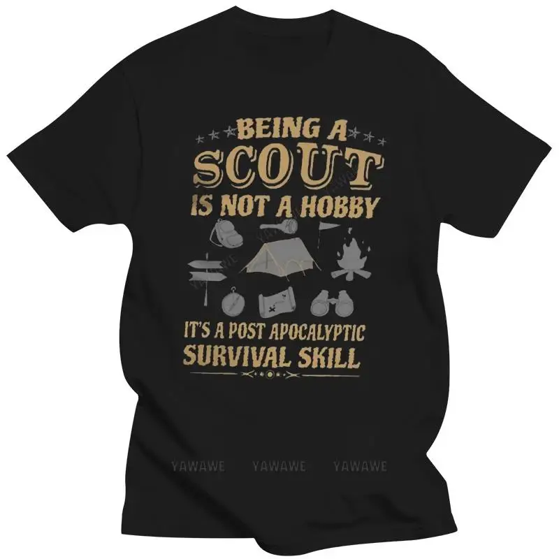 Men summer t-shirt funny print short sleeve Scout Post Apocalyptic Survival Skill Men T-shirt Printed Men T Shirt Clothes