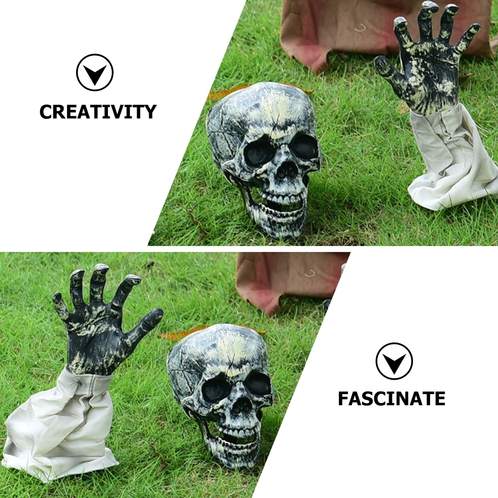 1 セット耐摩耗性防水ハロウィンスカルステークス庭の装飾屋外フェスティバル芝生アクセサリー