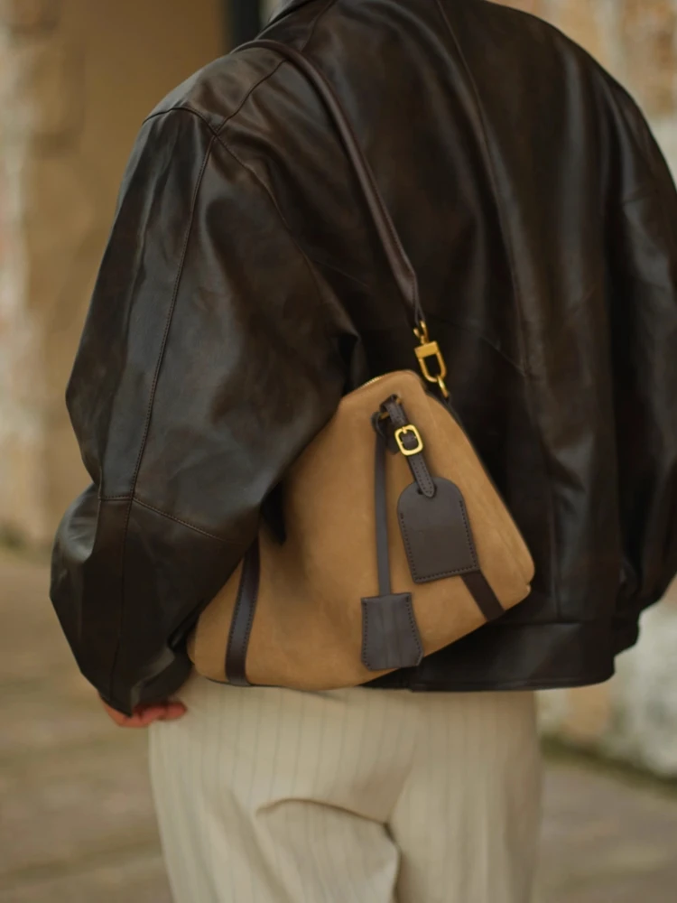 

Модная уникальная женская сумка Boston с цветными блоками, женская сумка-тоут из матовой натуральной кожи, сумка через плечо из натуральной кожи