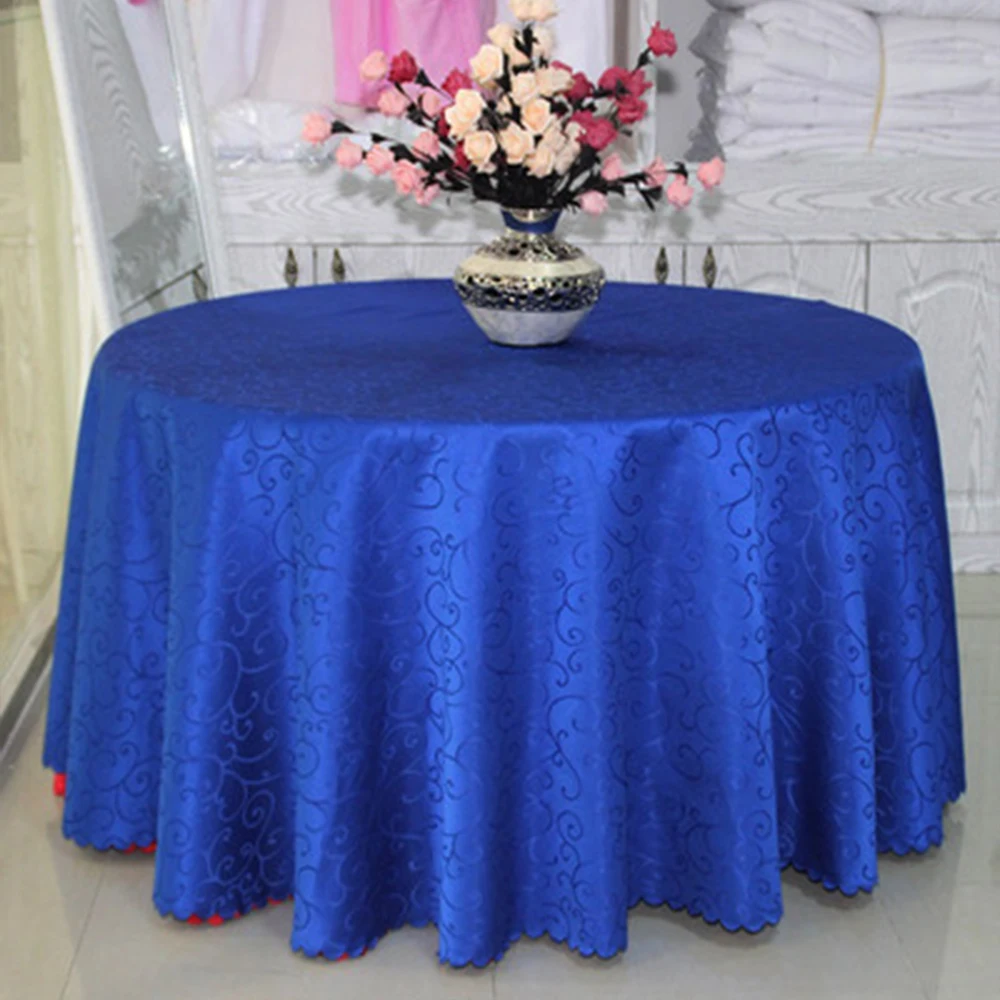 Toalha de mesa impermeável redonda para mesa de jantar Jacquard de poliéster, toalha de mesa elegante para casamento