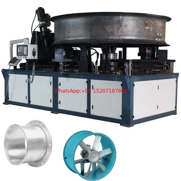 

Axial flow negative pressure fan vibrating screen cylinder automatic hydraulic punching crimping bell mouth flanging machine