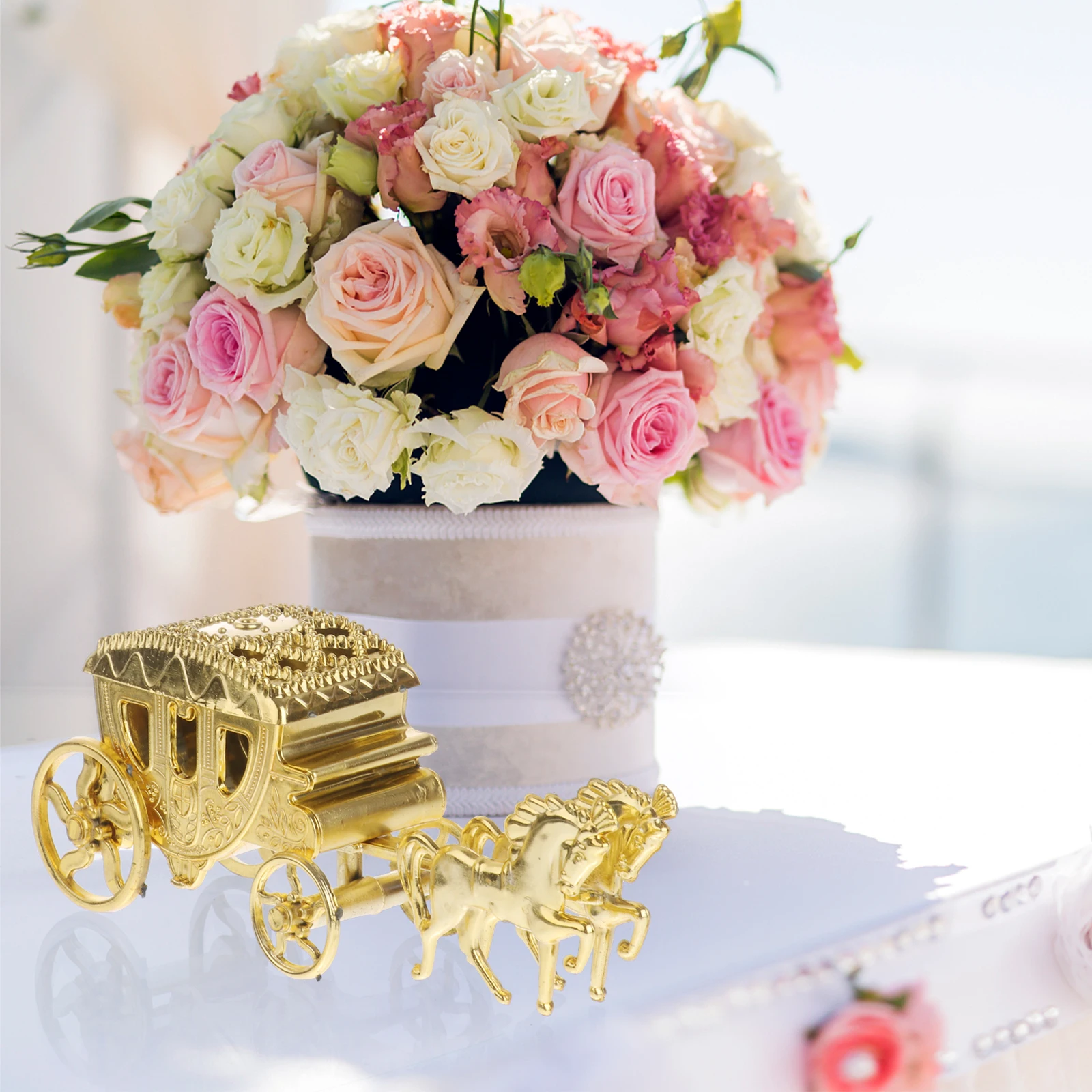 صندوق هدايا لحفلات الزفاف يعامل الشوكولاتة للحفلات والمناسبات وحفلات الزفاف وصناديق الحلوى الذهبية