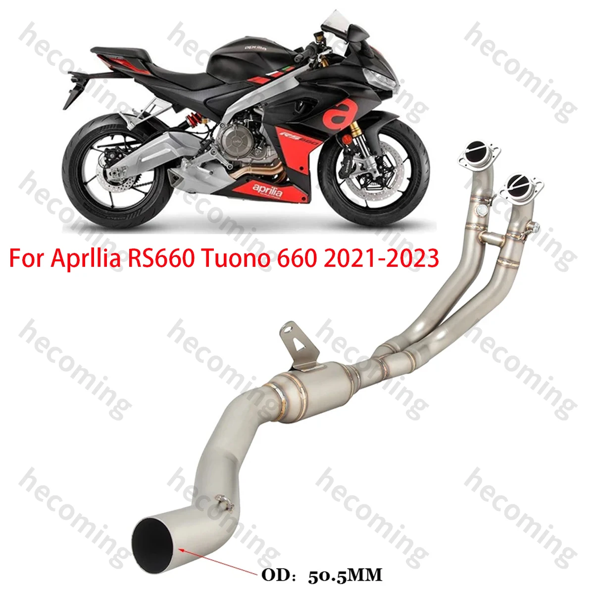 

For Aprilia RS660 RS Tuono 660 2021 2022 2023 Exhaust System Escape Muffler Modified 51mm Front Link Pipe