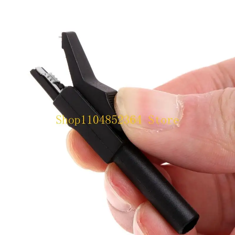 

652F красные и черные полностью защитные зажимы типа «крокодил» зажимы «крокодил» кабельная лампа для разъема типа «банан» 4 мм