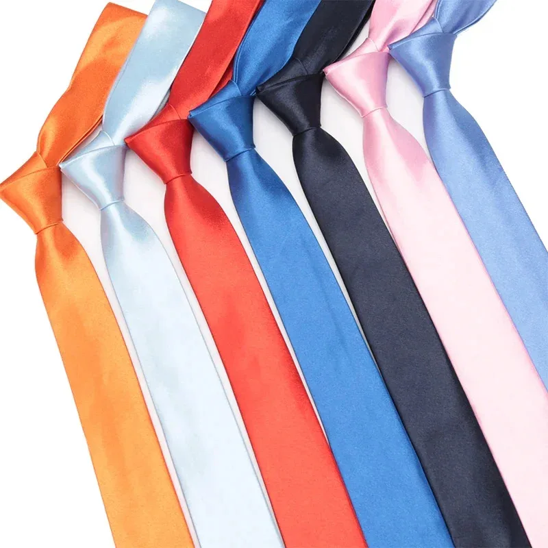 Slim Skinny Tie Men Jacquard Woven Solid Ties Wedding Necktie Women Accessories