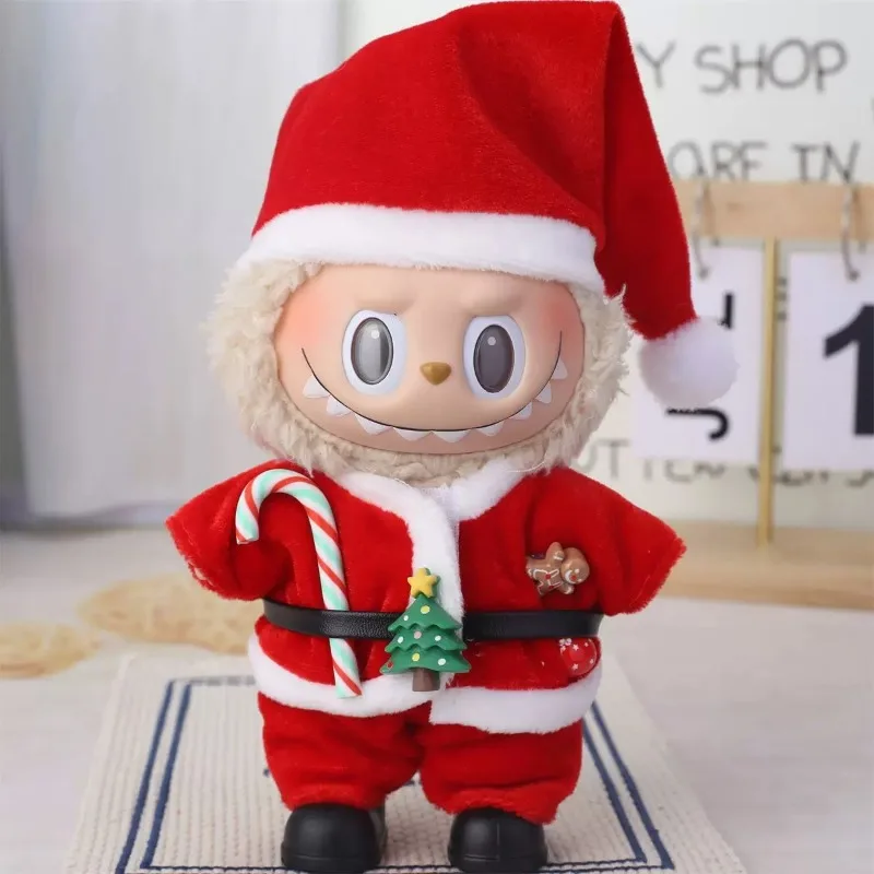

Mini Doll'S Clothes Outfit Accessories For Labubu Idol V1 V2 Christmas Cookie Man Sweater Hat New Year Clothes Gift