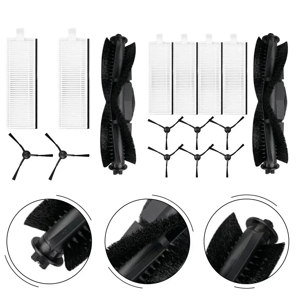 1pc Roller Brush + 2/4pcs Filter + 2/6pcs Side Brushes For Evol 3 Robot Vacuum Cleaner Replacement Accessories