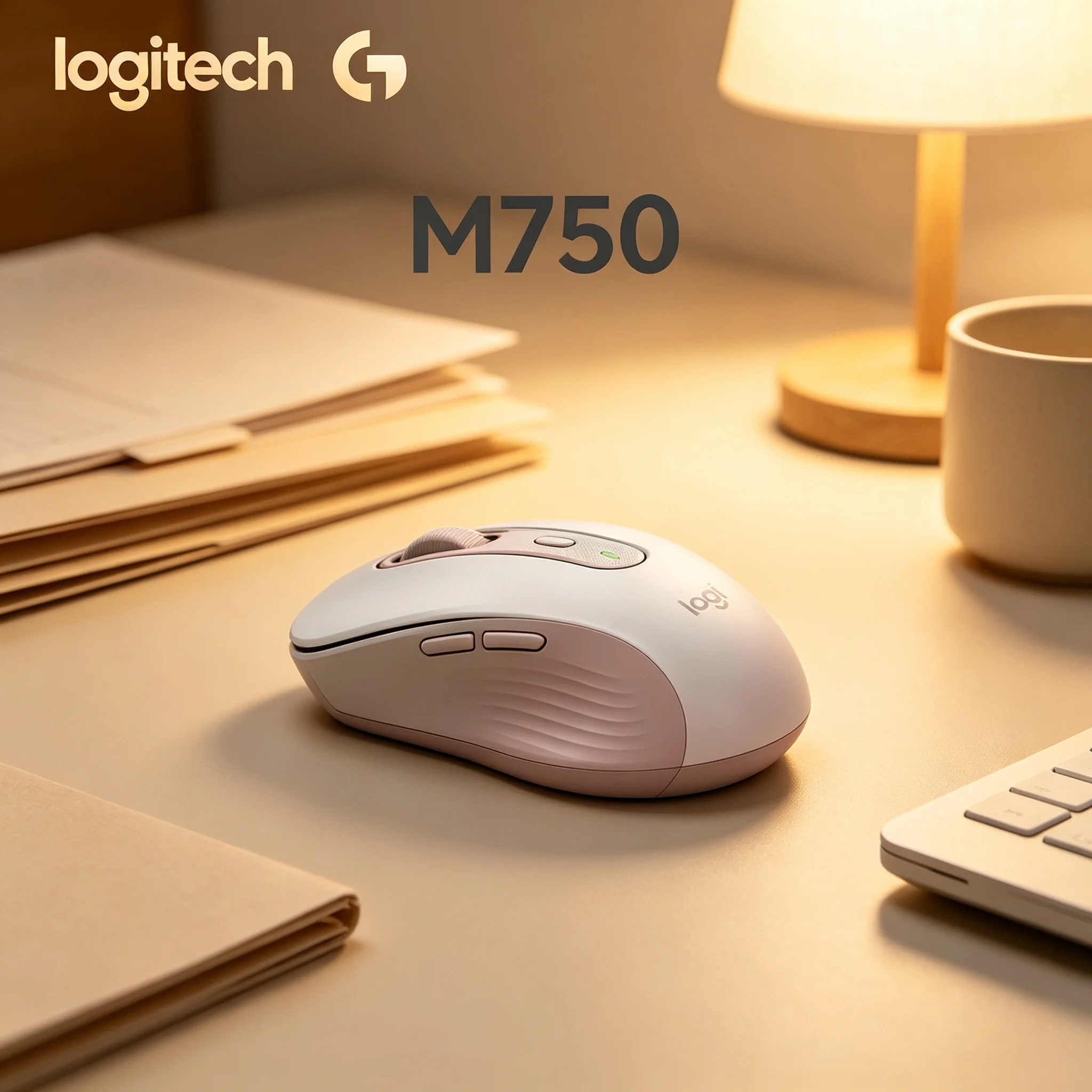 Portable Logitech M750 Dual‑Mode Mice Quiet Operation Durable Buttons Fashion Multi‑tone Shell Wireless Mouse for Notebook Deskt