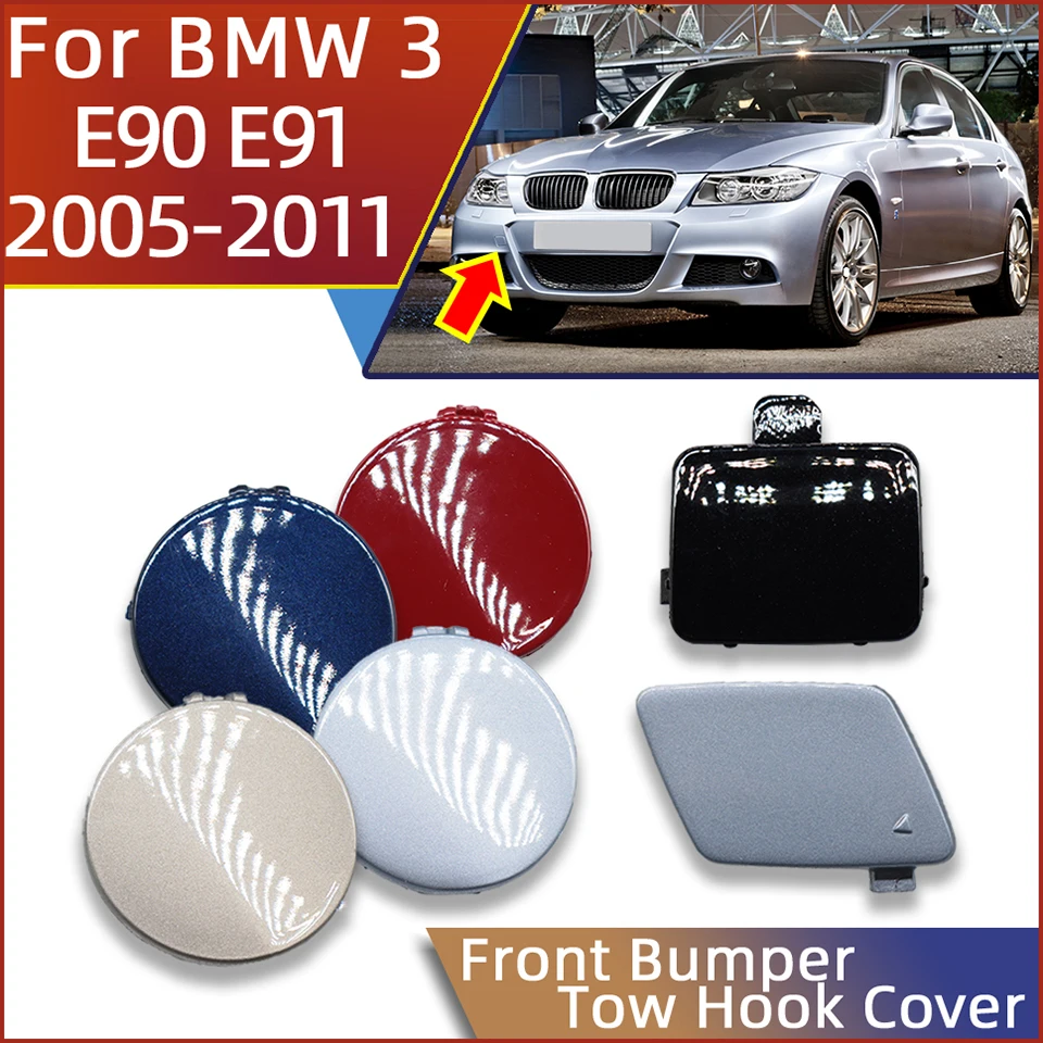 Bumper Tow Hook Cover For BMW 3 E90 E90LCI E91 M-Sport 2005-2011 Trailer Shell Bumper Decoration Cap 51117167575  51117207299