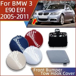 Bumper Tow Hook Cover For BMW 3 E90 E90LCI E91 M-Sport 2005-2011 Trailer Shell Bumper Decoration Cap 51117167575  51117207299