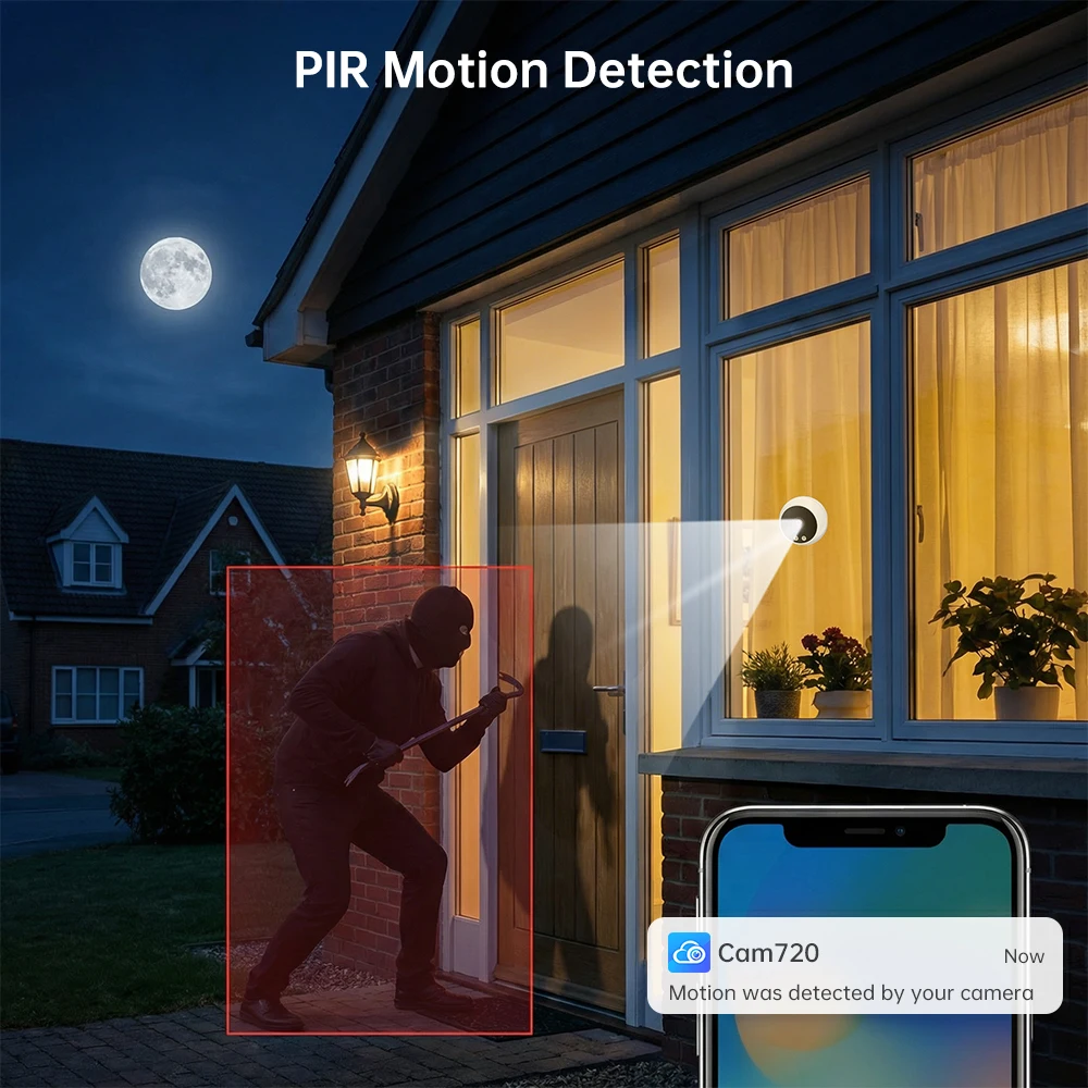 JOOAN 2PCS 5MP HD 5G WiFi Indoor Security Camera Magnetic Mount Color Night Vision Two-Way Audio Baby Monitor Home Surveillance