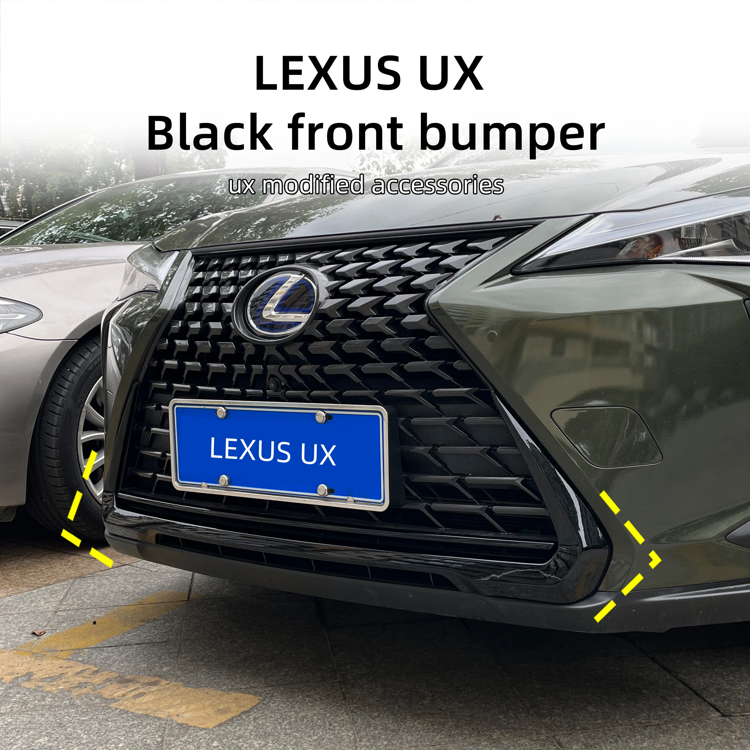 

fit for LEXUS UX200 UX250 UX260h UX300h front bumper Decorated black grille.plastic material.DIY modification of Head.