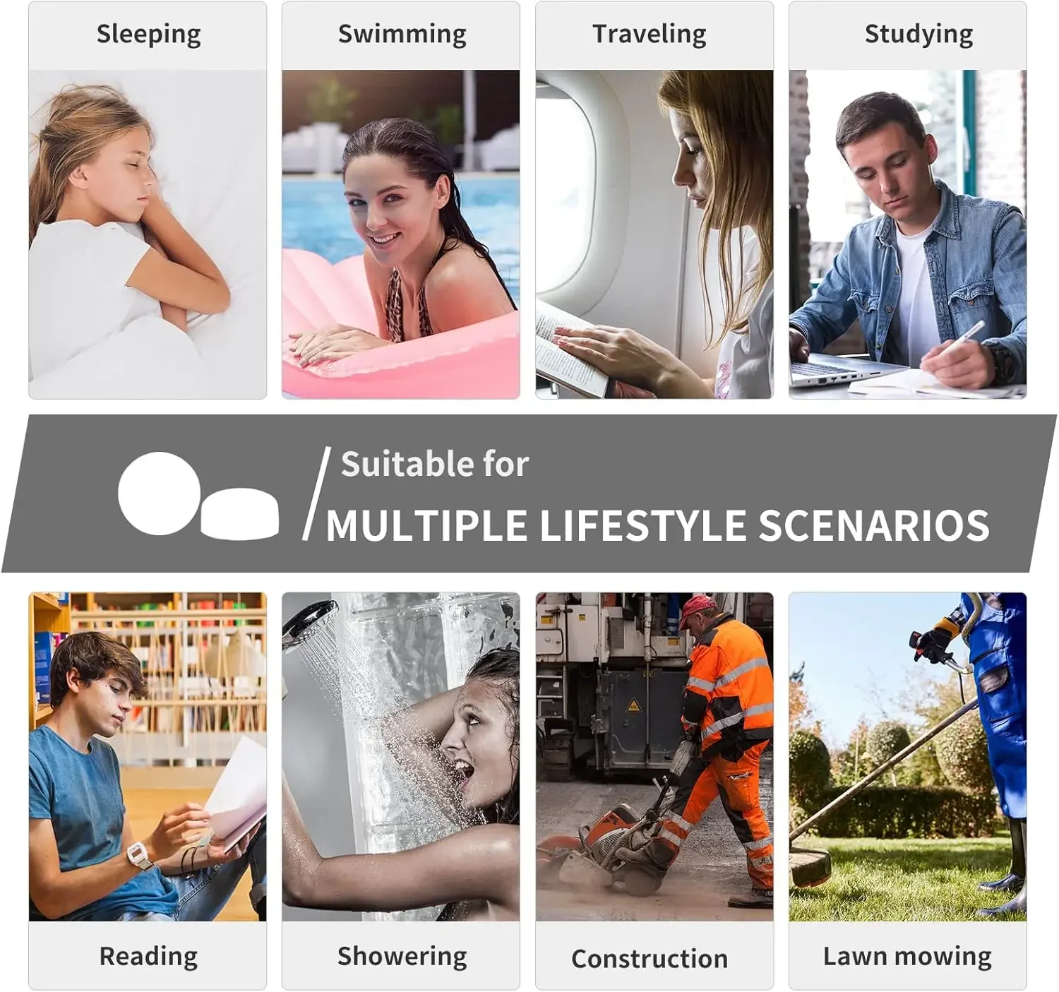 لينة قابلة للتشكيل سيليكون النوم سدادات عزل الصوت قابلة لإعادة الاستخدام الحد من الضوضاء سدادة الأذن السباحة مقاوم للماء الأذن المقابس مع صندوق