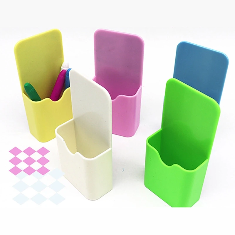 Plastic Magnetic Pen Holder Erase Marker Storage Box Pencil Cup for Home Office Classroom Whiteboard Fridge Refrigerator Box