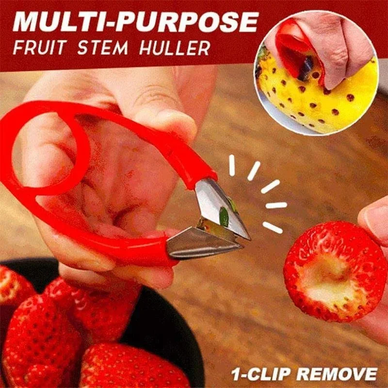 Multi-Purpose Fruit Stem Huller Pineapple Tomato Peeler Strawberry Peeler Seeder Creative Kitchen Fruit Vegetable Tools