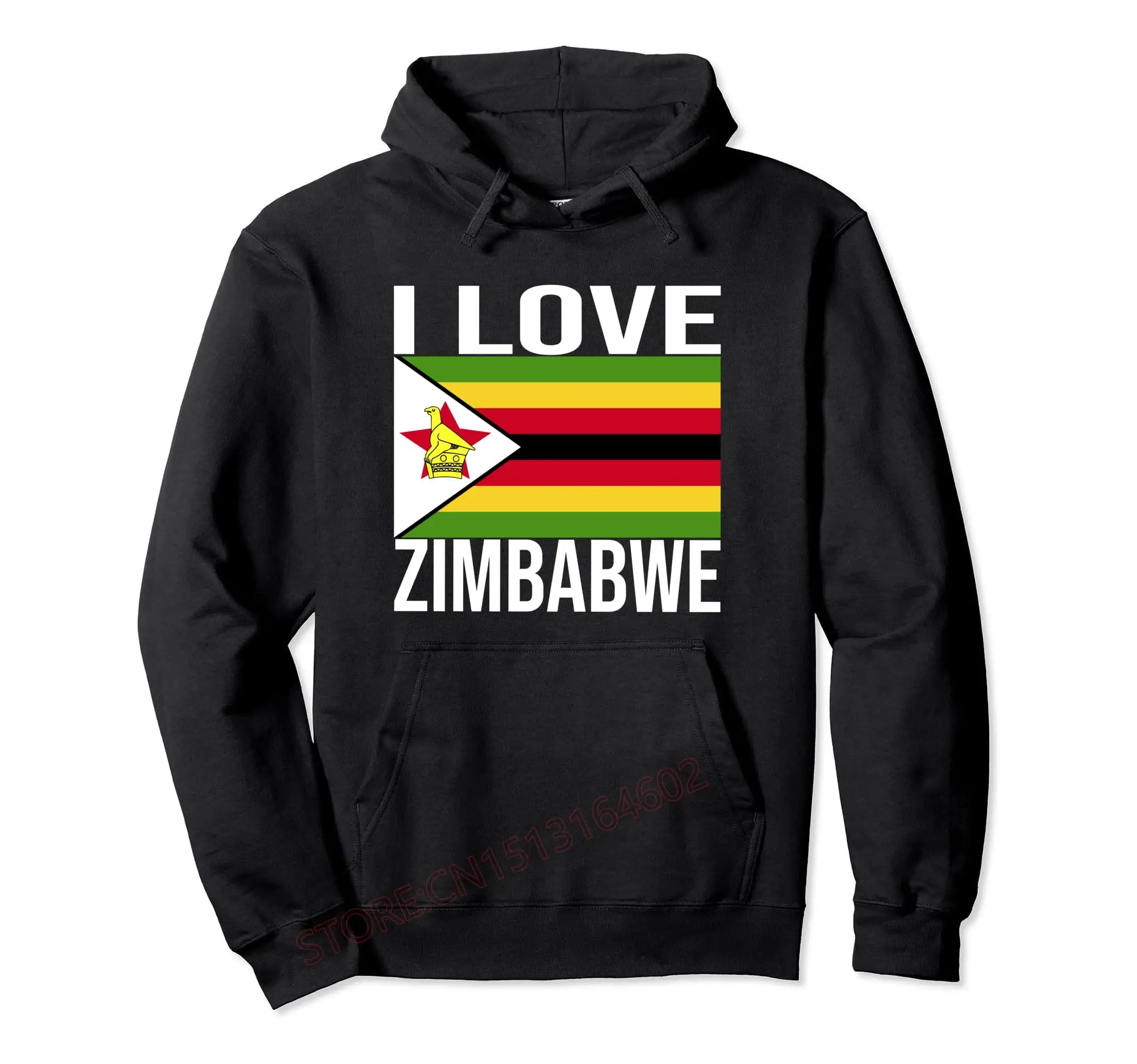 ZIMBABWE FLAG COAT OF ARMS HARARE Pullover Hoodie Men Women Unisex Cotton Hoodies Man Hip Hop Style Sweatshirt