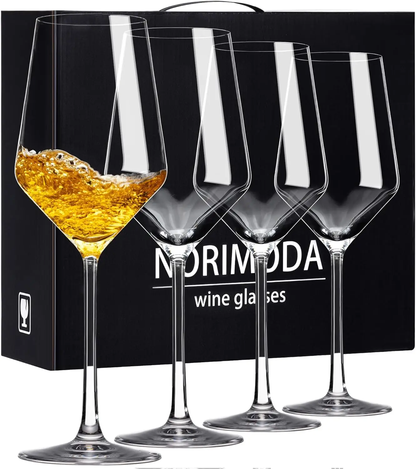 

White Wine Glasses Set of 4, 14oz Lead-free Glassware With stem, Gift for Wine Lovers