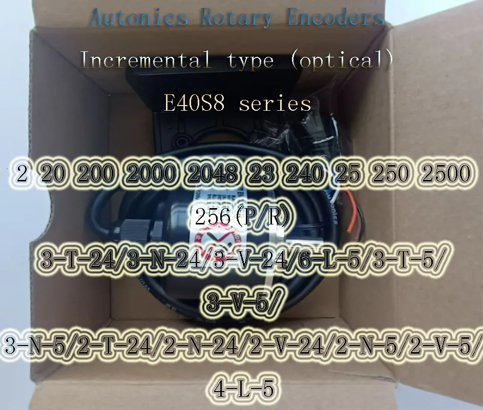 

AUTONICS E40S8 Rotary Encoder 2 20 200 2000 2048 23 240 25 250 2500 256(P/R)3-T-24/3-N-24/3-V-24/6-L-5/3-T-5/3-V-5/ 3-N-5/2-N-5