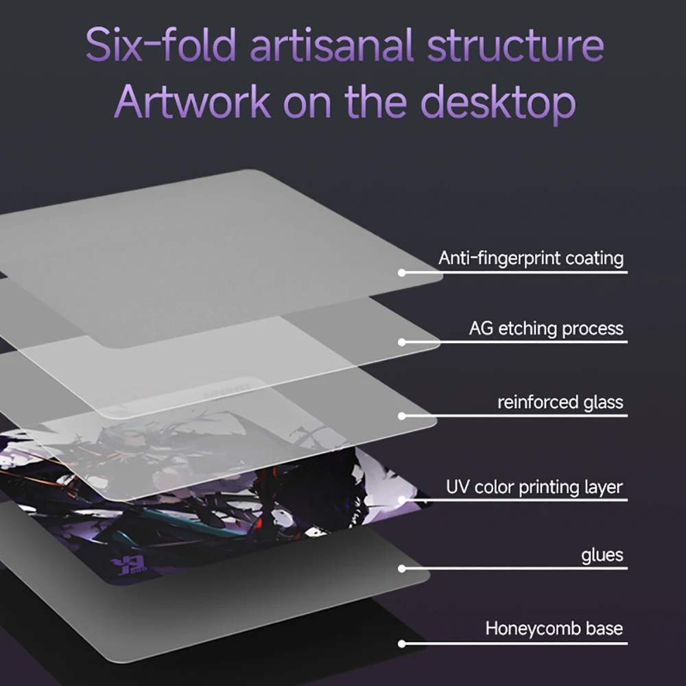 Darmoshark Glass Mouse Pad 500x500mm XL