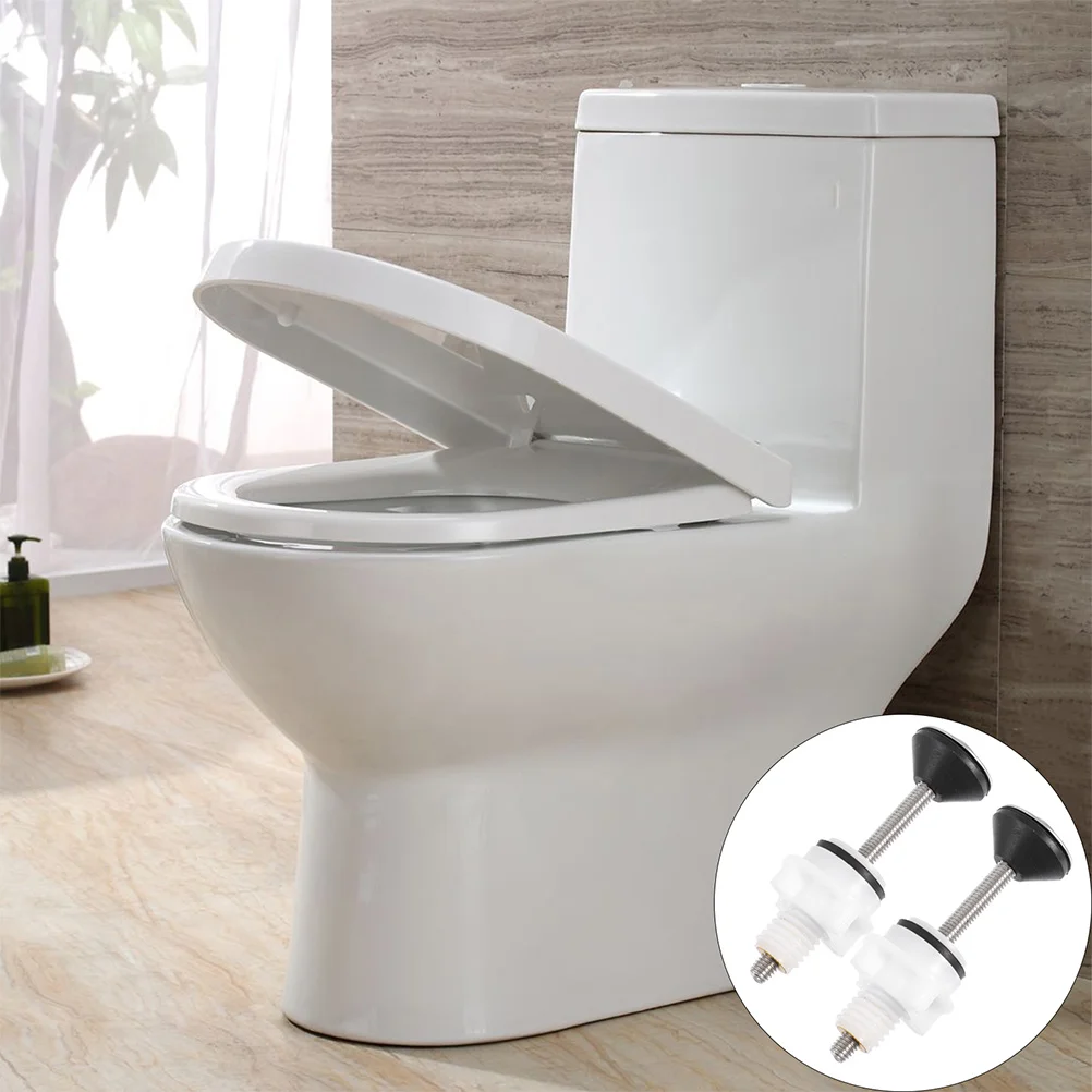 

2pcs Seats Bolts Stainless Steel Universal Toilet Seat Fixing Screws Durable Leakproof Toilet Replacement
