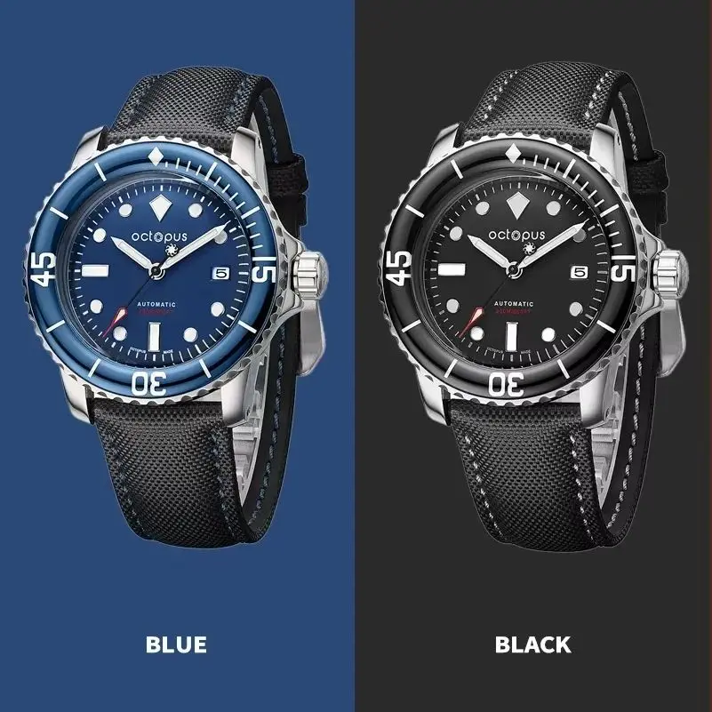 Octopus Kraken 200m Stainless Steel Luminous Sapphire Glass Swiss Automatic Mechanical Movement Sports Diving Men's Watch