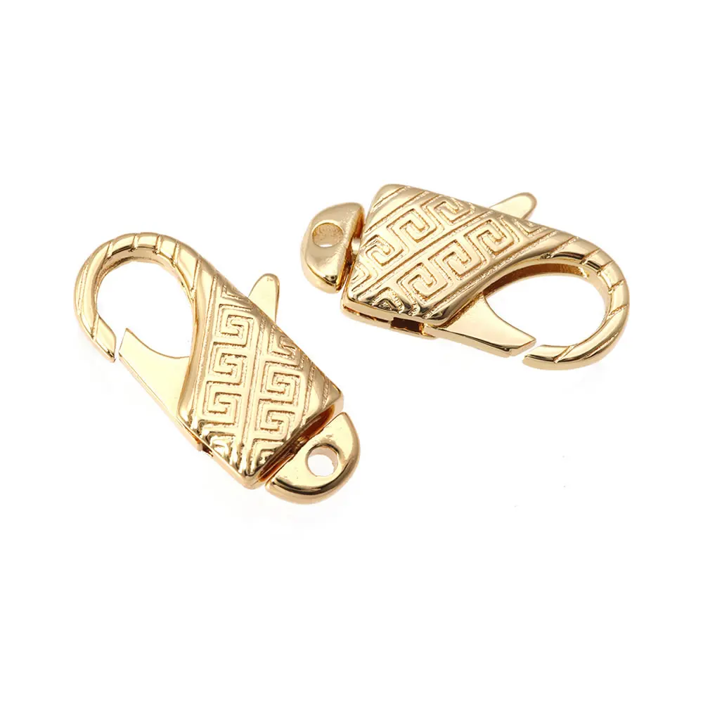 Karabinerverschlüsse aus 18 Karat Gold, Messing, Verbindungsverschlüsse, Schmuck, Halsketten, Armbänder, Herstellung von Zubehör, DIY-Zubehör – Detail 21
