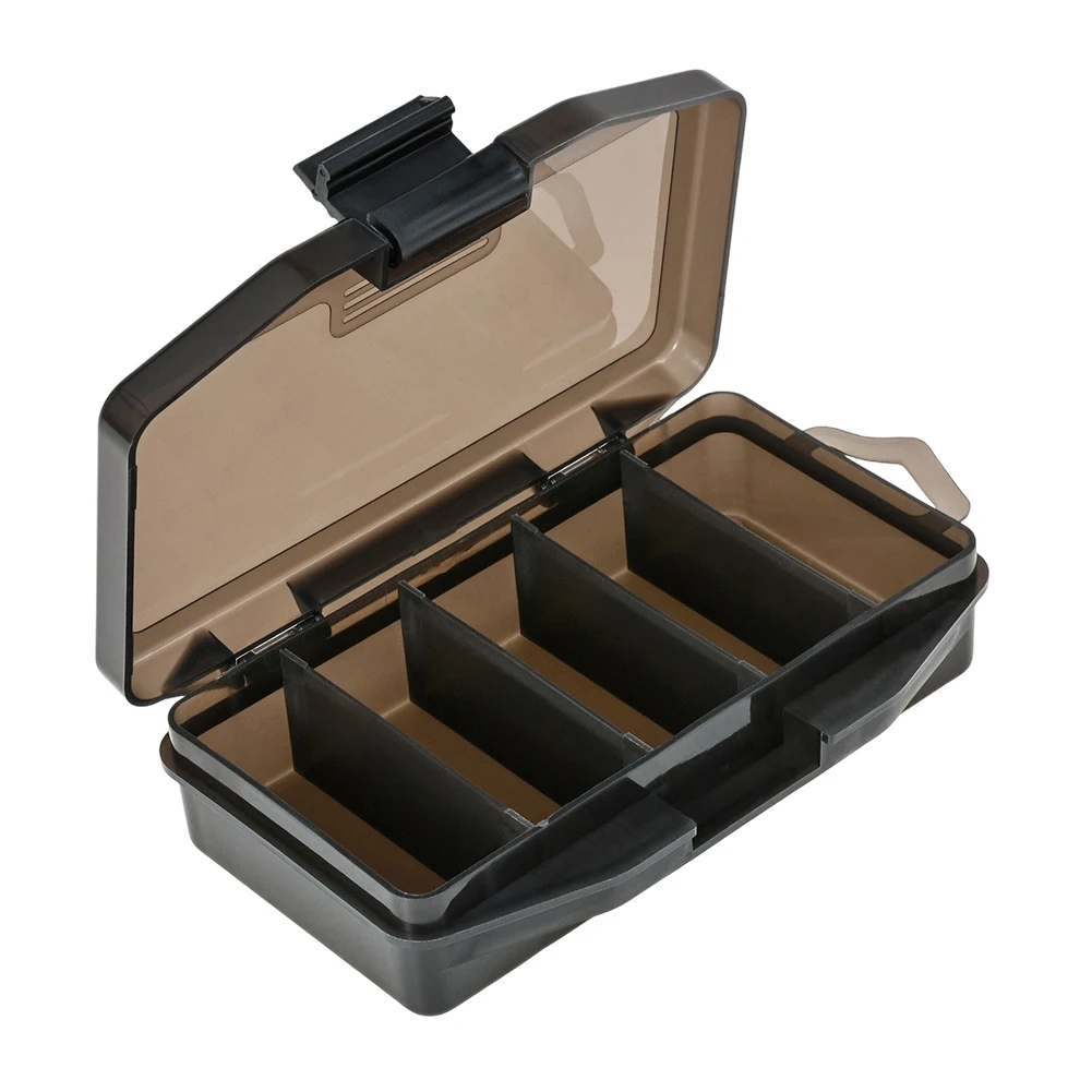 

Черненый органайзер для рыбалки из полипропилена с 5 отделениями, ящик для хранения крючков, мягкая приманка и аксессуары для жестких приманок
