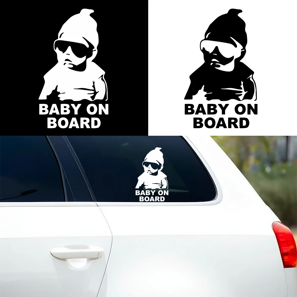 15 18 23cm Warning Car Sticker Baby on Board Waterproof Vinyl Film PVC Decal Creative Vehicles Moto Exterior Styling Accessories