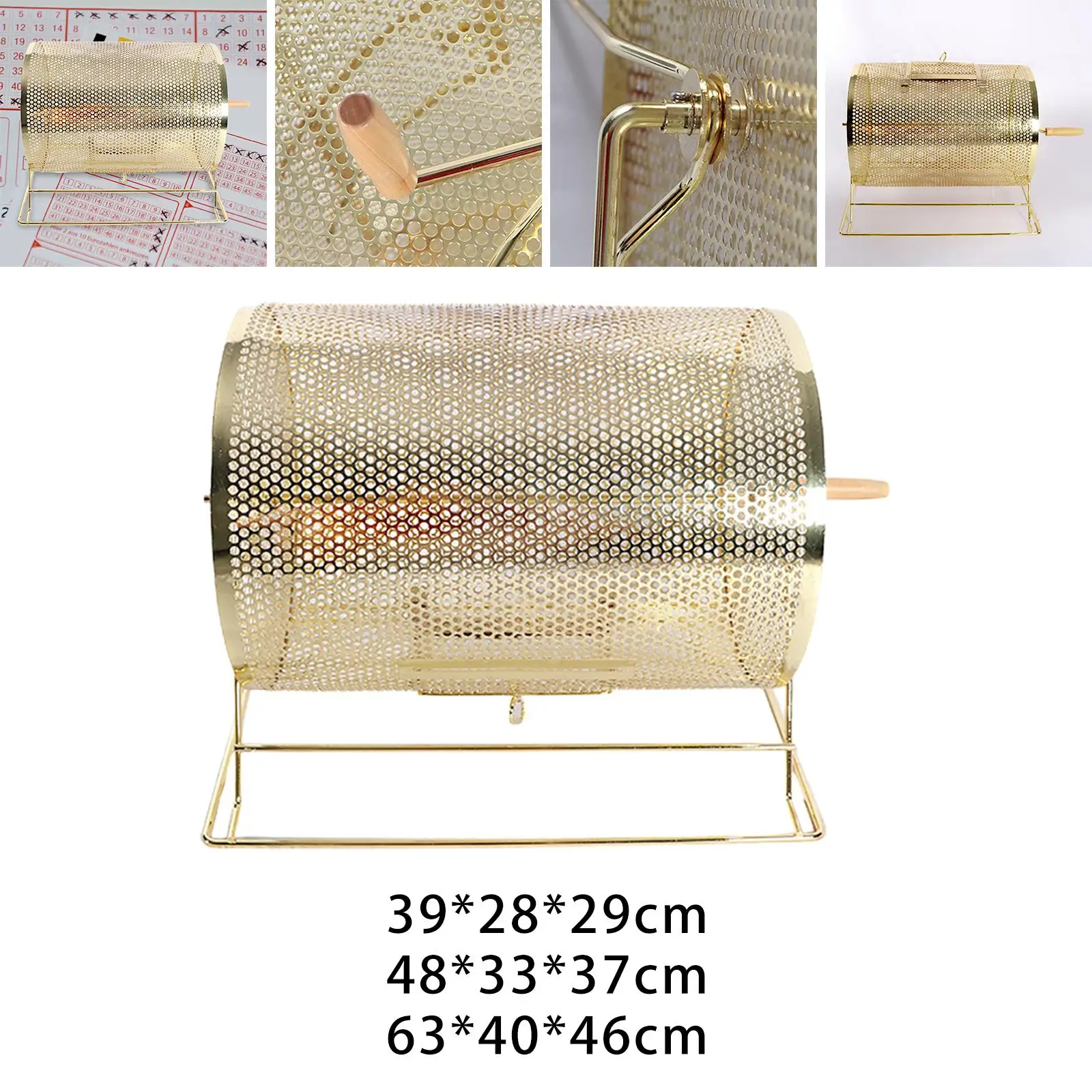 Raffle Drum Award Machine with Wooden Turning Handle, Raffle Drum Equipment