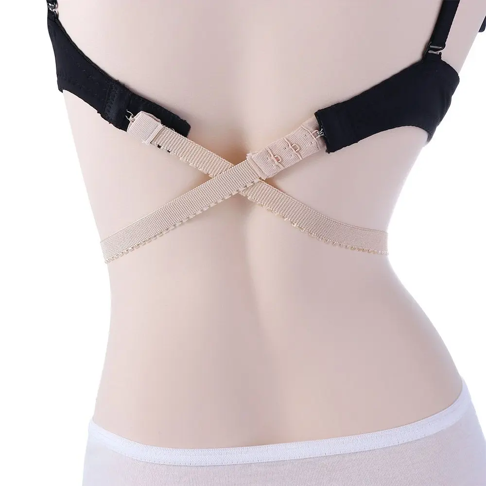 Gancio di estensione aperto sul retro Abiti con schiena bassa Cintura di estensione del reggiseno Adattatore per cinturino per reggiseno Cintura incrociata Cintura di conversione della biancheria intima