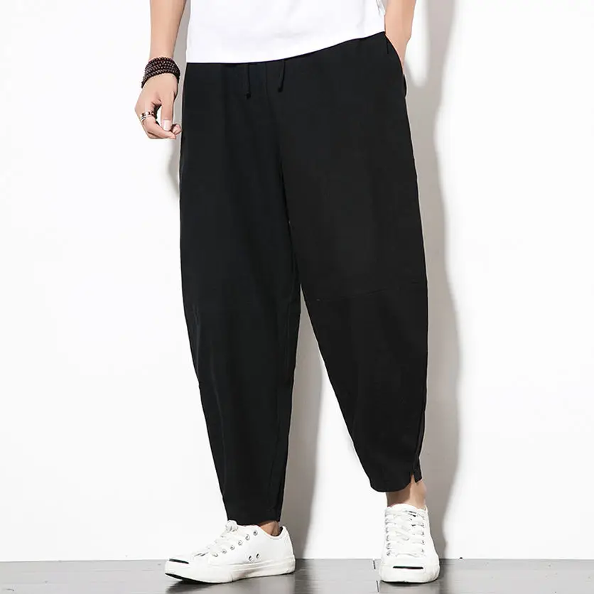 

Men's Loose Harlan Pants Thin Summer Nine Points Casual Long Trousers Faionable All-Match Harlan Trousers Youthful Vitali...