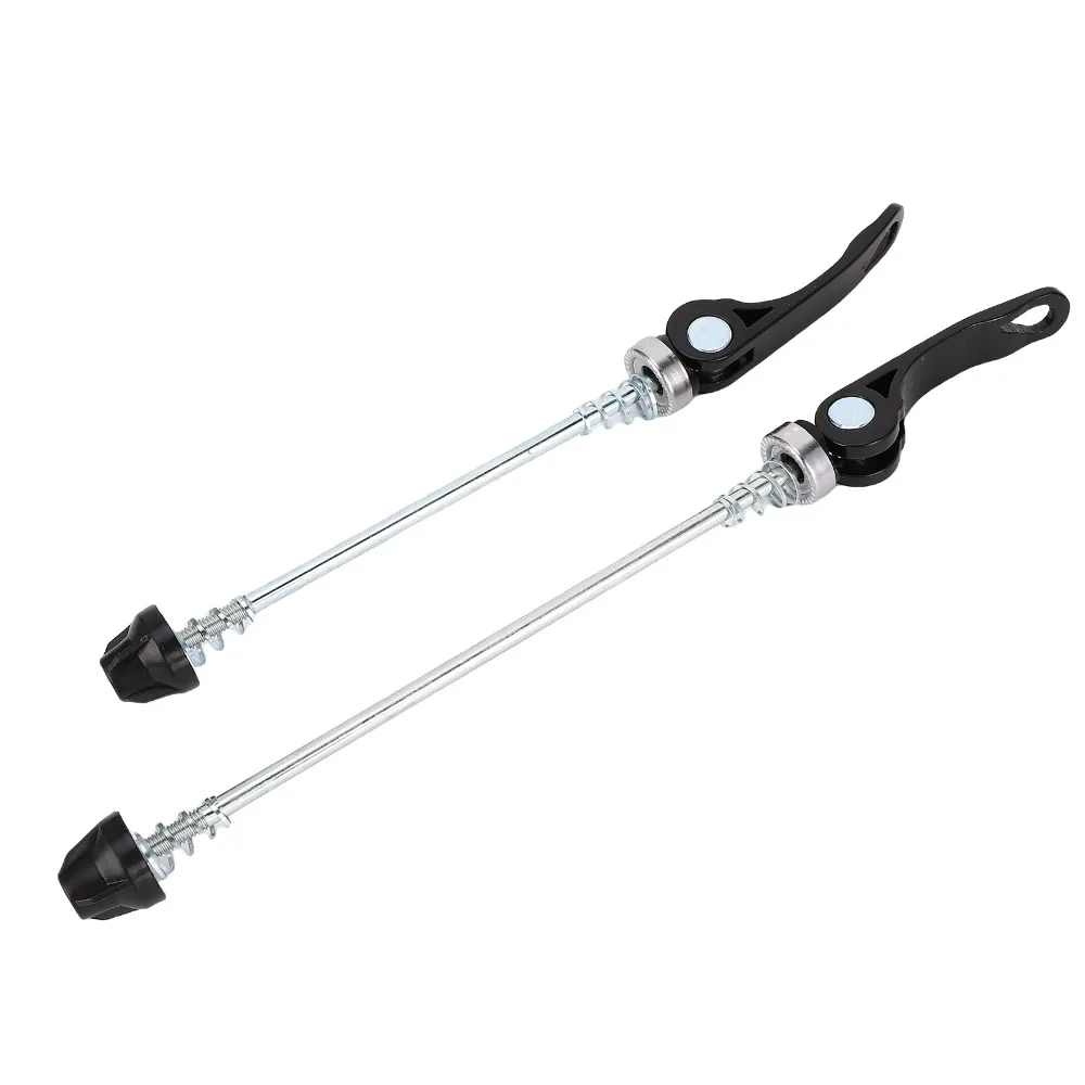 

1 Pair Iron + Aluminium Alloy Quick Release Skewers Easy To Install Lightweight Wheel Hub Skewers for 26 inch wheel Bikes